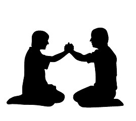 Image showing Ñouple holding hands each other