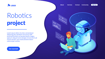 Image showing Robot software isometric3D landing page.