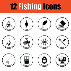 Image showing Fishing icon set