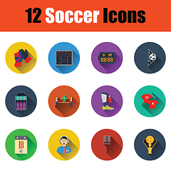 Image showing Set of soccer icons