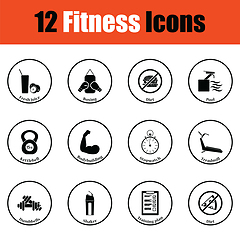 Image showing Fitness icon set