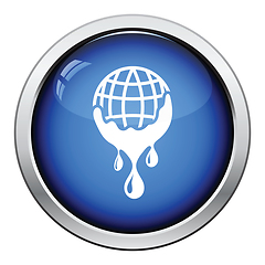 Image showing Planet flowing down water icon
