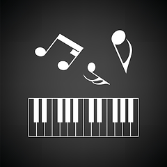 Image showing Piano keyboard icon