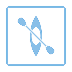 Image showing Kayak and paddle icon