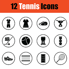 Image showing Tennis icon set