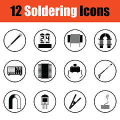 Image showing Set of soldering  icons