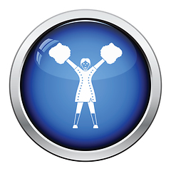 Image showing American football cheerleader girl icon