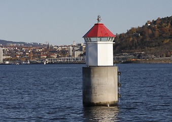 Image showing Lighthouse on the fjord