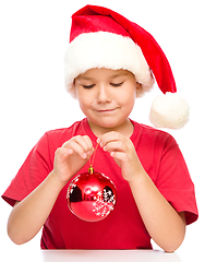 Image showing Young happy girl in christmas cloth