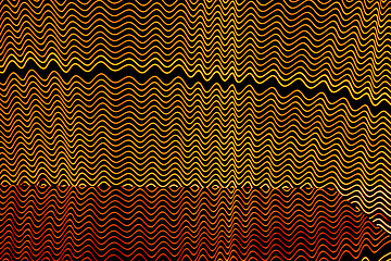 Image showing Bright neon line designed background, shot with long exposure, yellow gold