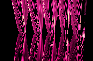 Image showing Bright neon line designed background, shot with long exposure, pink