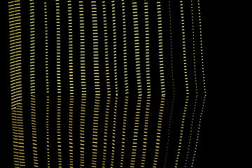 Image showing Bright neon line designed background, shot with long exposure, yellow gold