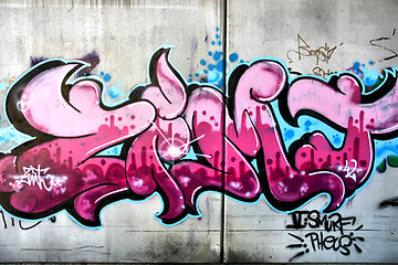 Image showing Pink graffiti