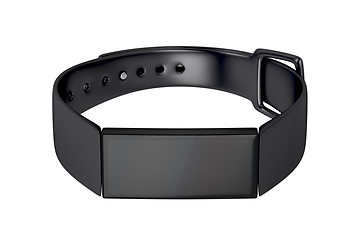 Image showing Black fitness tracker