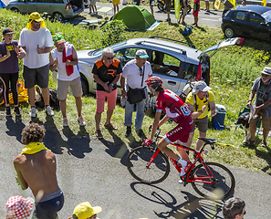 Image showing  The cyclist Ilnur Zakarin - Tour de France 2016