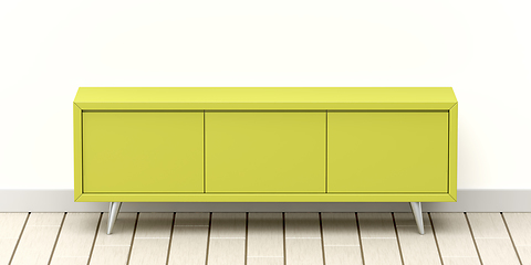 Image showing Green tv cabinet