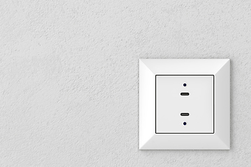 Image showing Wall socket with USB-C ports
