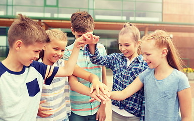 Image showing group of happy elementary school students