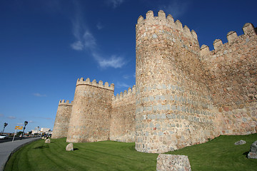 Image showing Medieval city walls