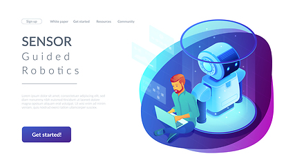 Image showing Robot software isometric3D landing page.