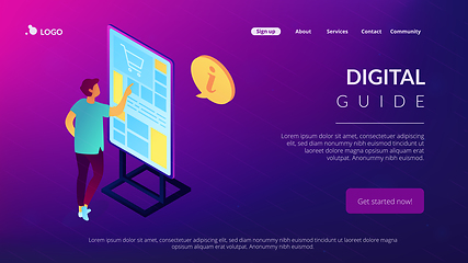 Image showing Digital guide isometric 3D landing page.