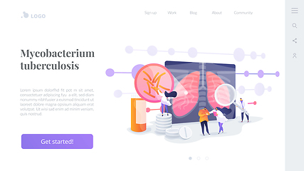 Image showing Tuberculosis landing page concept