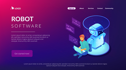 Image showing Robot software isometric3D landing page.