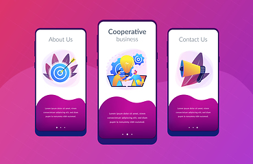 Image showing Collaboration app interface template.