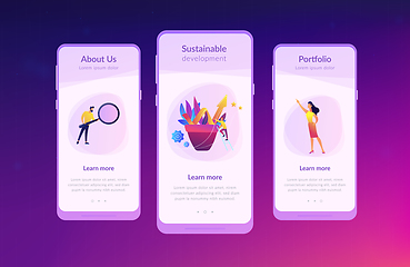Image showing Business growth app interface template.