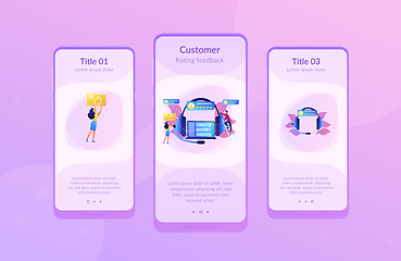 Image showing Customer feedback app interface template.