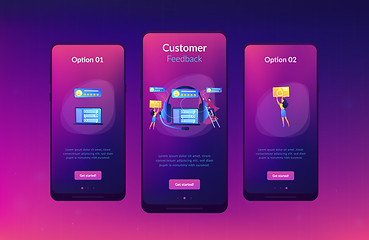 Image showing Customer feedback app interface template.