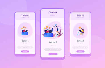 Image showing Contact center app interface template.