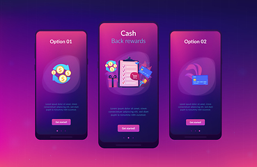 Image showing Cash back app interface template.