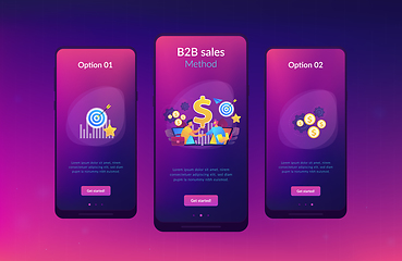 Image showing Business-to-business sales app interface template.