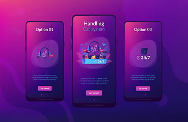 Image showing Call center app interface template.