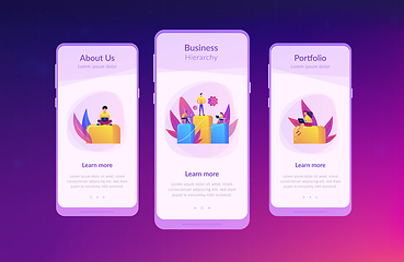 Image showing Business hierarchy app interface template.