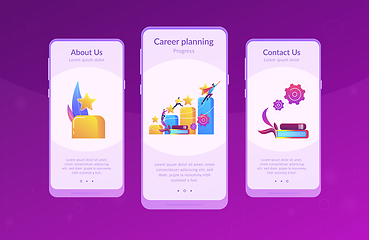 Image showing Career development app interface template.