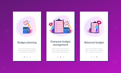 Image showing Budget planning app interface template.