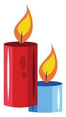 Image showing Burning candles Chinese New Year vector illustration