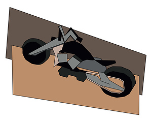 Image showing Clipart of a motorbike vector or color illustration