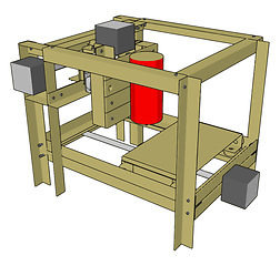 Image showing Vector illustration of a cnc machine on white background