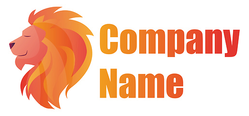 Image showing Colorful lion head and blank text for company name logo vector i