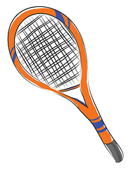 Image showing Clipart of a brown-colored tennis racket/Table tennis ping pong 
