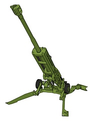 Image showing 3D vector illustration of a military surface-to-air missile laun