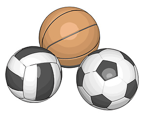 Image showing Balls for various sports vector illustration on white background