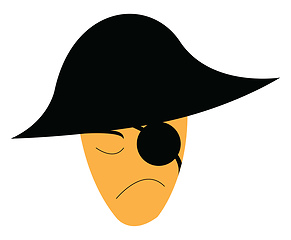 Image showing Clipart of a pirate vector or color illustration