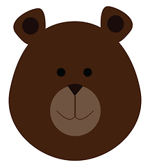 Image showing Brown grizzly bear vector or color illustration