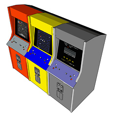 Image showing Type of game videogames vector or color illustration