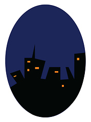 Image showing Urban skyline at night vector or color illustration