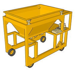 Image showing Bag filling machine vector illustration on white background